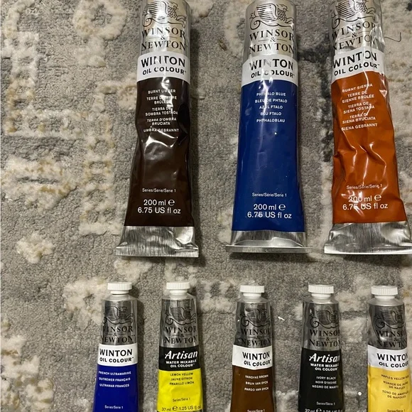 Winsor & Newton: Winton & Artisan Paint Bundle - 6.75floz and 1.25floz Tubes - Picture 2 of 7